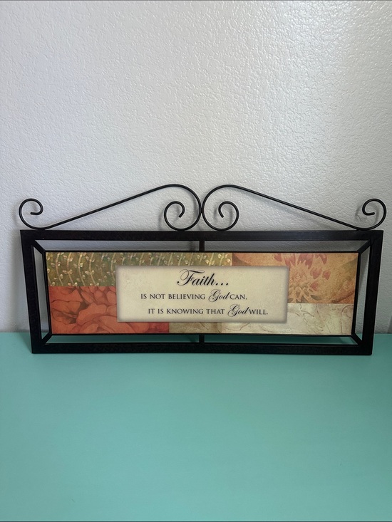 Handmade Other - Faith Wall Sign in Black Frame with Earth-Tone Accents-brand new/never used